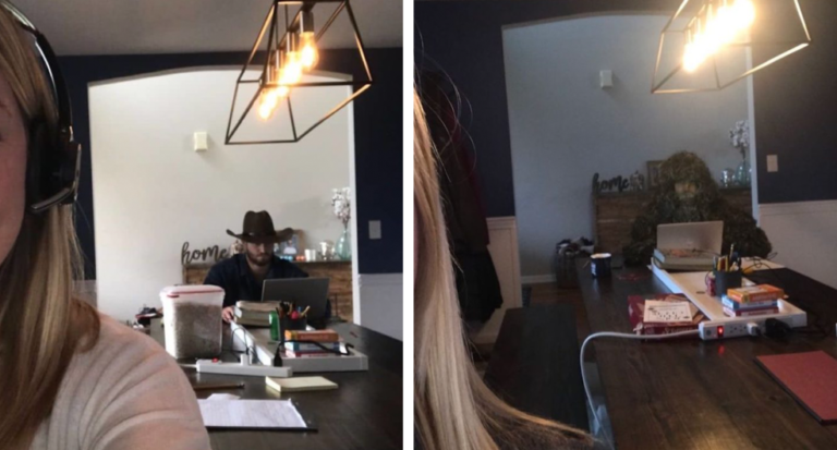Dad Dresses Up In Costumes And Photobombs His Wife’s Conference Calls