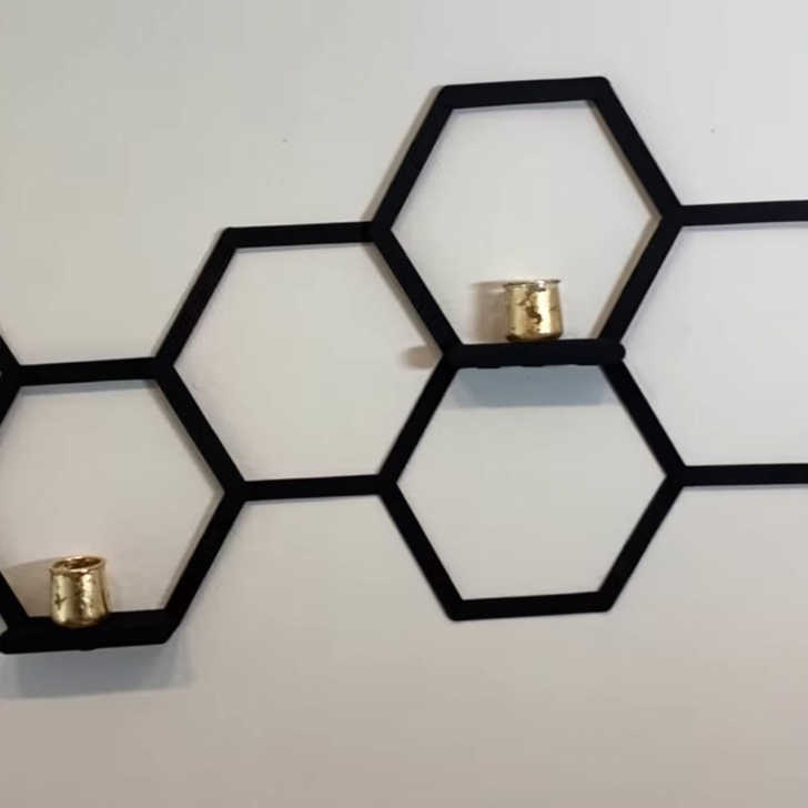 How to make hexagon shelves with popsicle sticks