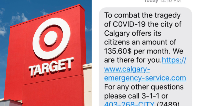 Scam Alert: Text Message Claiming You Won Free Groceries At Target