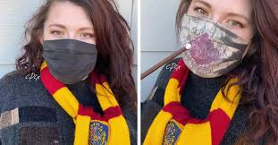 Woman Makes A ‘Harry Potter’ Marauder’s Map Face Mask That Transforms When You Breath