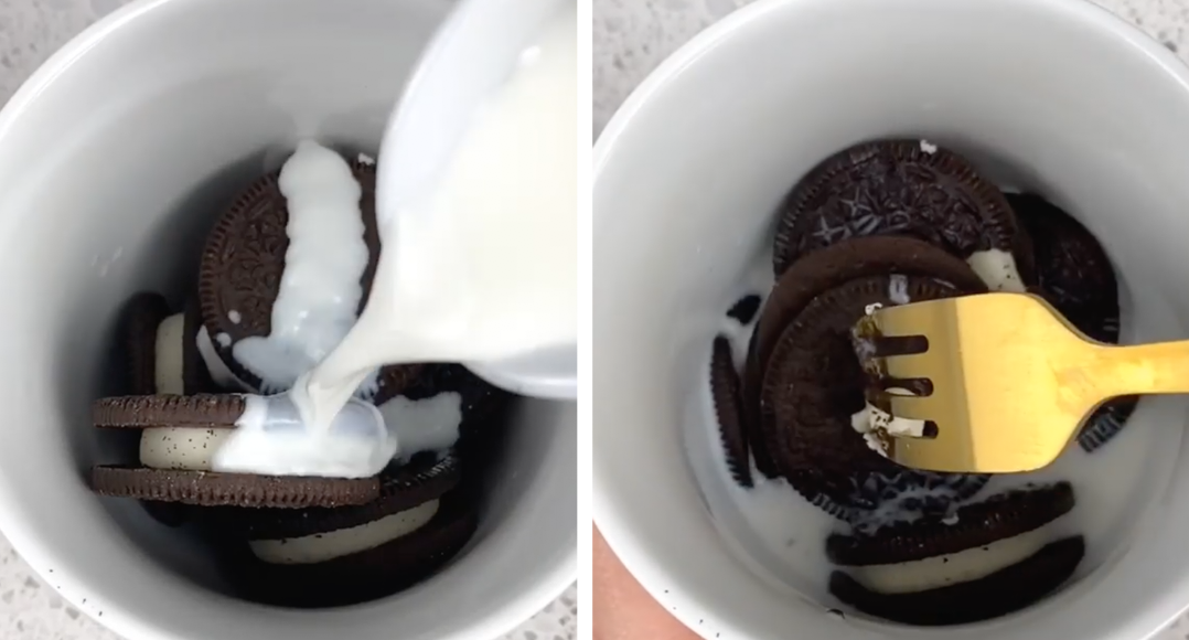 People On TikTok Are Making Crushed Oreo Microwave Mug Cakes – 12 Tomatoes