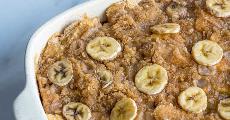 Overnight Banana French Toast Casserole