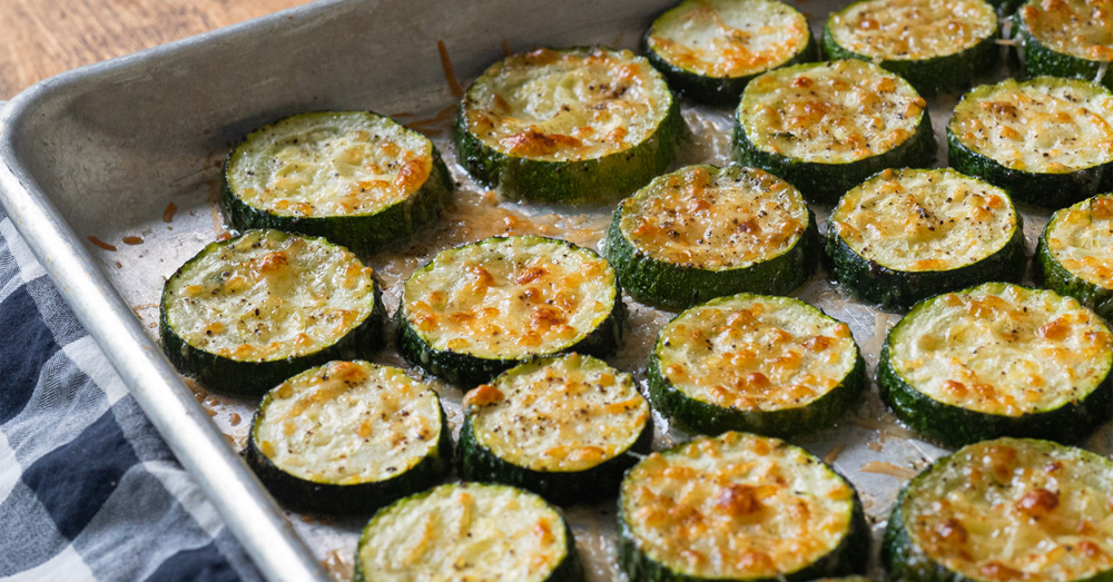 Oven baked parmesan zucchini