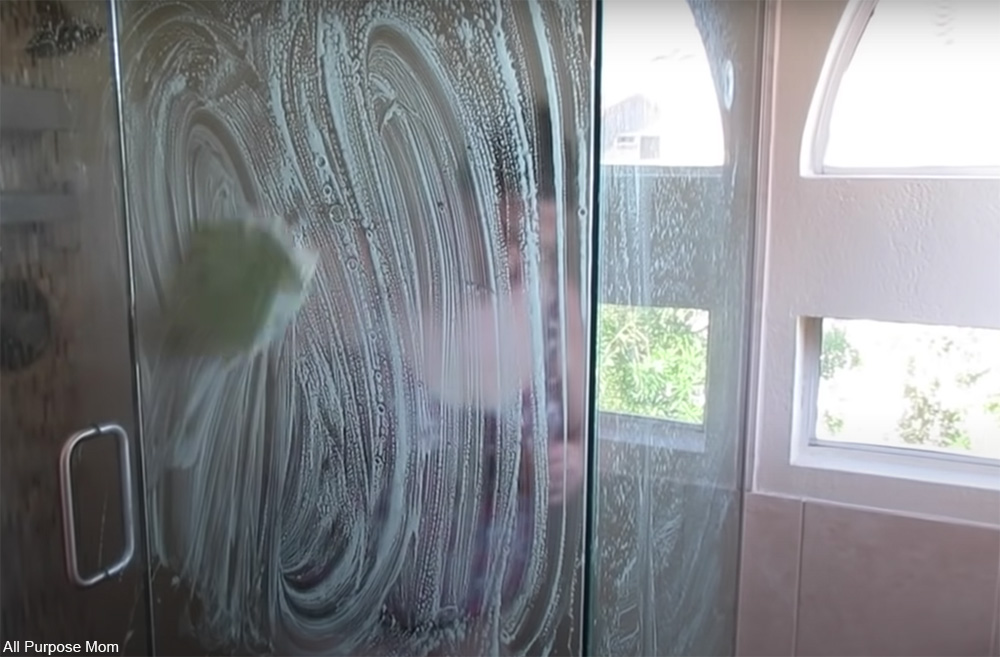 cleaning shower doors