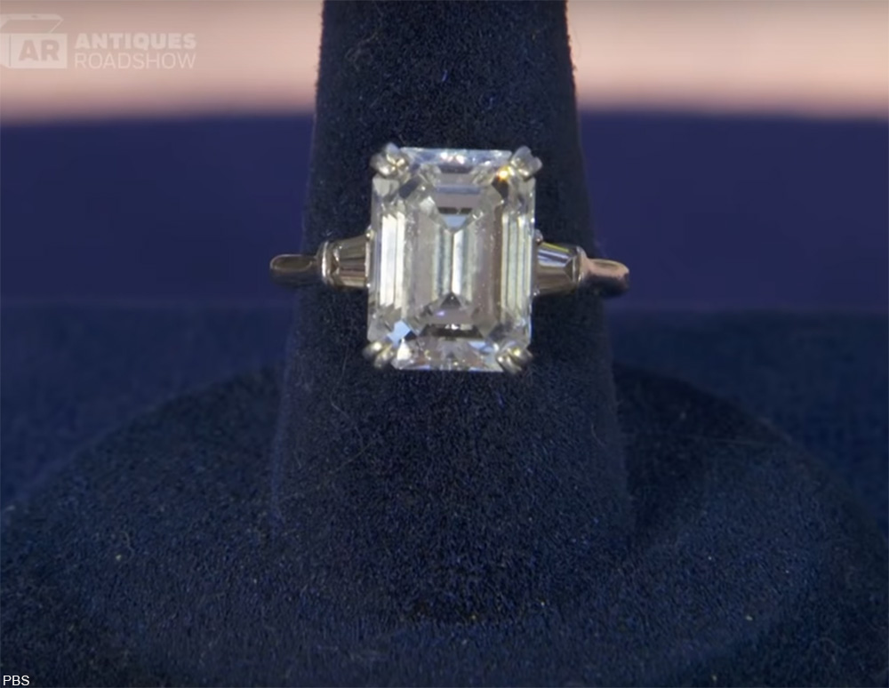 massive diamond ring on Antiques Roadshow