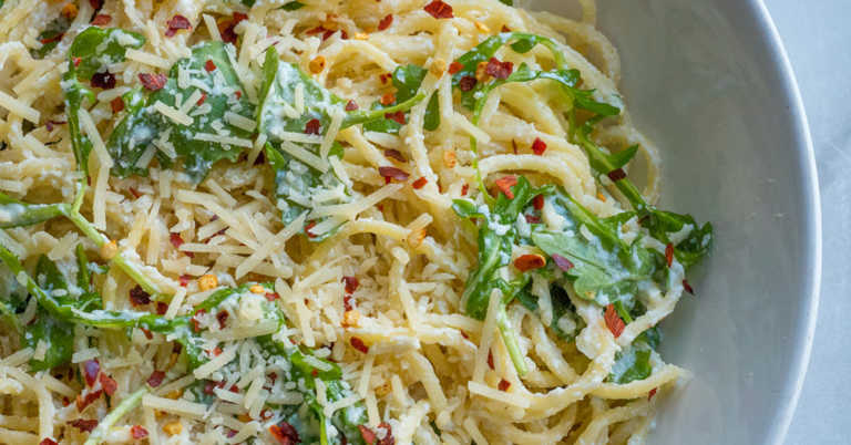 Quick Lemon Ricotta Spaghetti