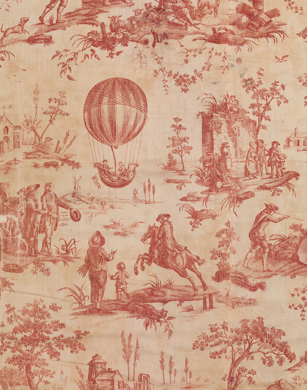 18th century toile du Jouy from the Oberkampf Manufactory