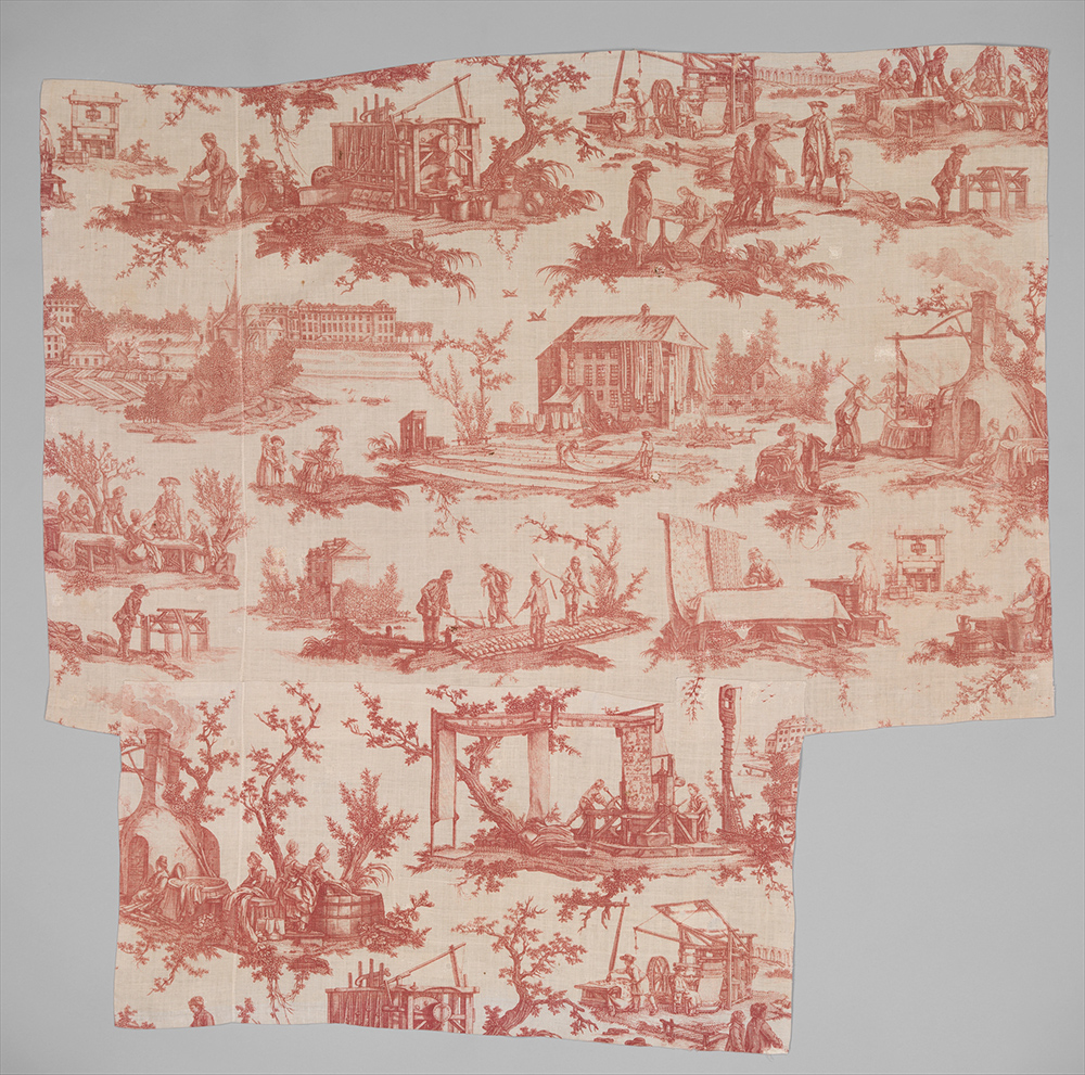 toile fabric designed by Jean-Baptiste Huet for the Oberkampf Manufactory