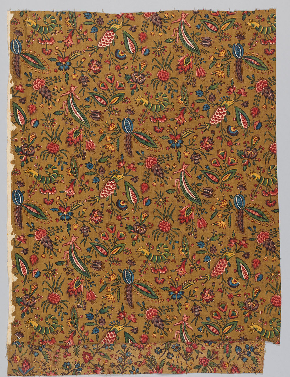 French 18th century fabric that mimicked Indian designs