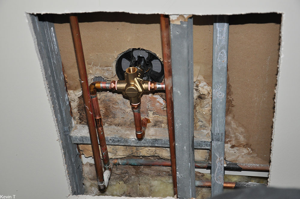 plumbing inside the walls