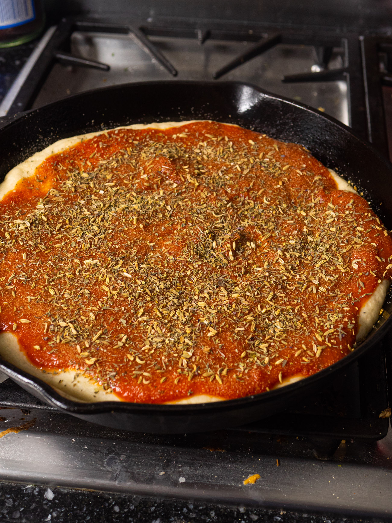 Cast Iron Skillet Pizza all'Amatriciana - DeLallo