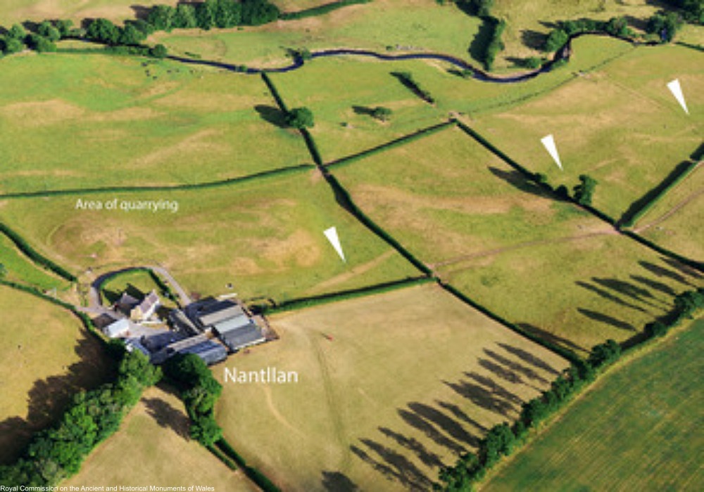 aerial photos showing ancient Roman road