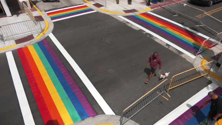 Key West Installs Permanent Rainbow Crosswalks In Honor Of Pride Month
