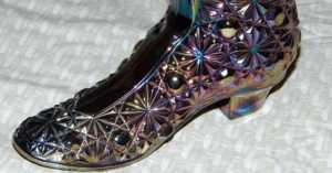 carnival glass boot