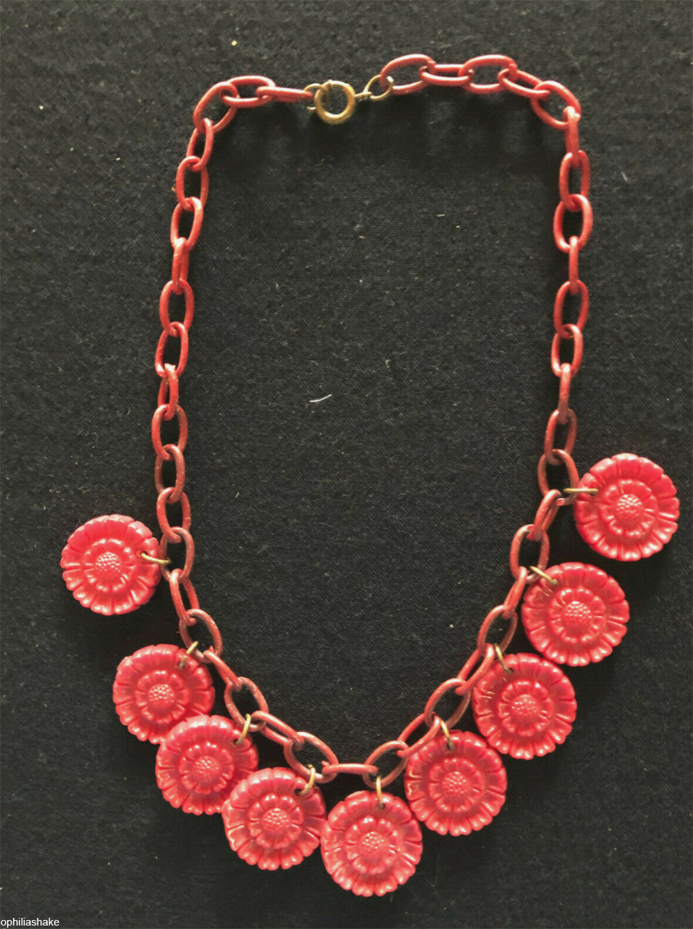 vintage celluloid plastic necklace