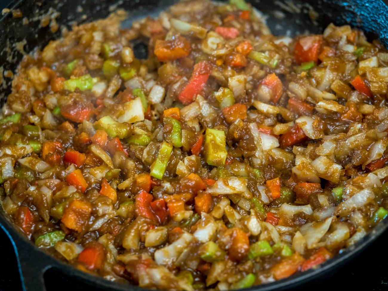 making Cajun Chicken Fricassee