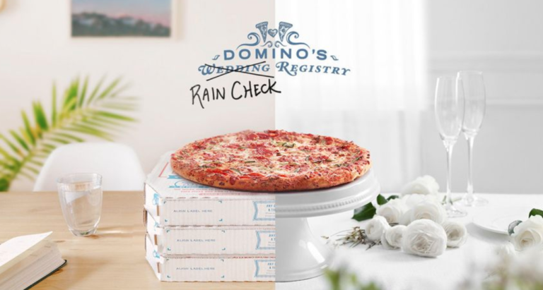 Domino’s Created A ‘Rain Check Registry’ For Couples That Had To Reschedule Their Weddings
