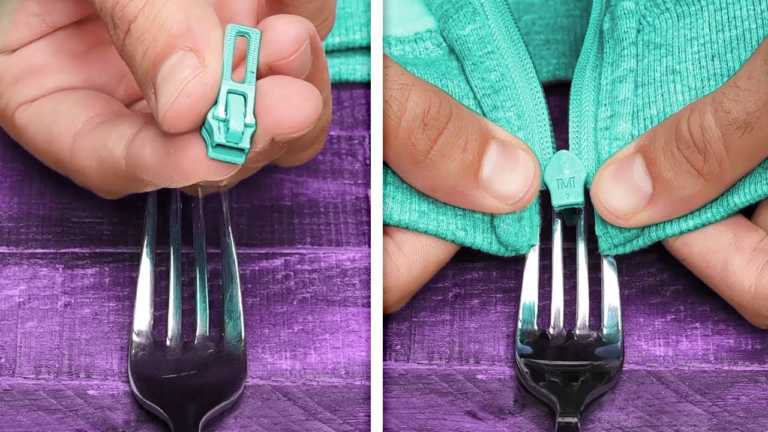 How To Easily Fix Broken Zippers With A Fork