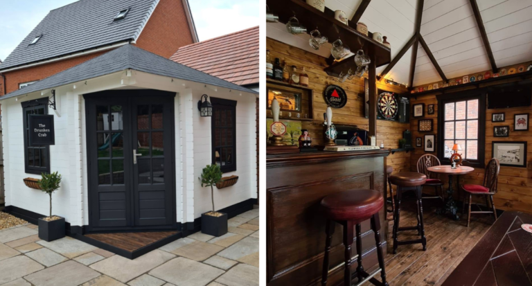 Couple Builds A Tiny Irish Pub In Their Backyard During Lockdown