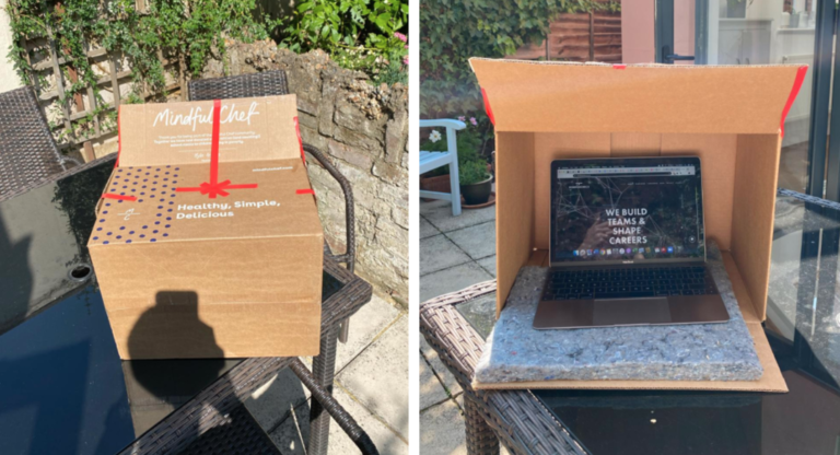 This Cardboard Box Hack Is A Genius Way To Work Outside During Lockdown