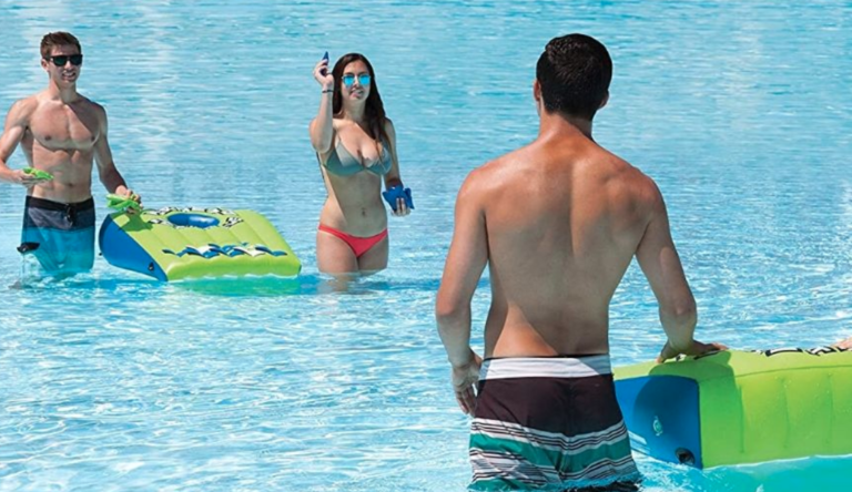 Move Your Cornhole Game Into The Pool With This Inflatable Set