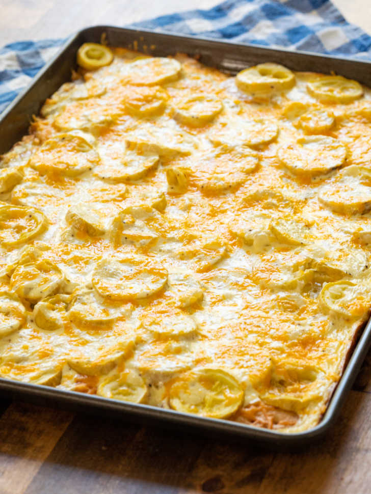 Sheet Pan Squash Casserole | 12 Tomatoes