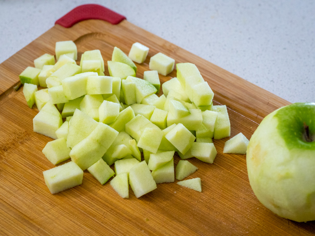 chopped and peeled Granny Smith apples