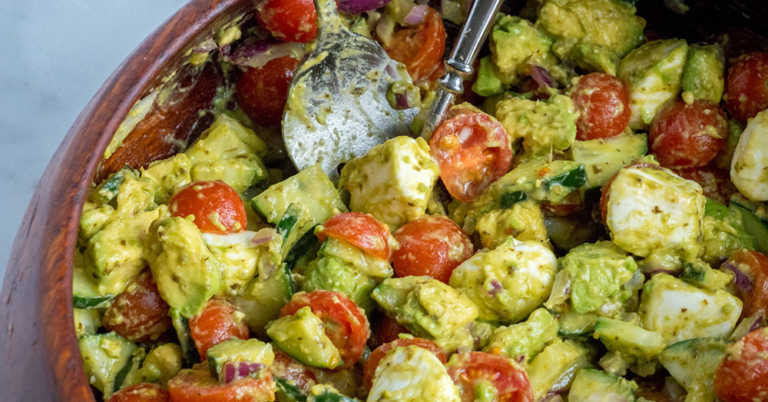 Tomato Cucumber Mozzarella Salad