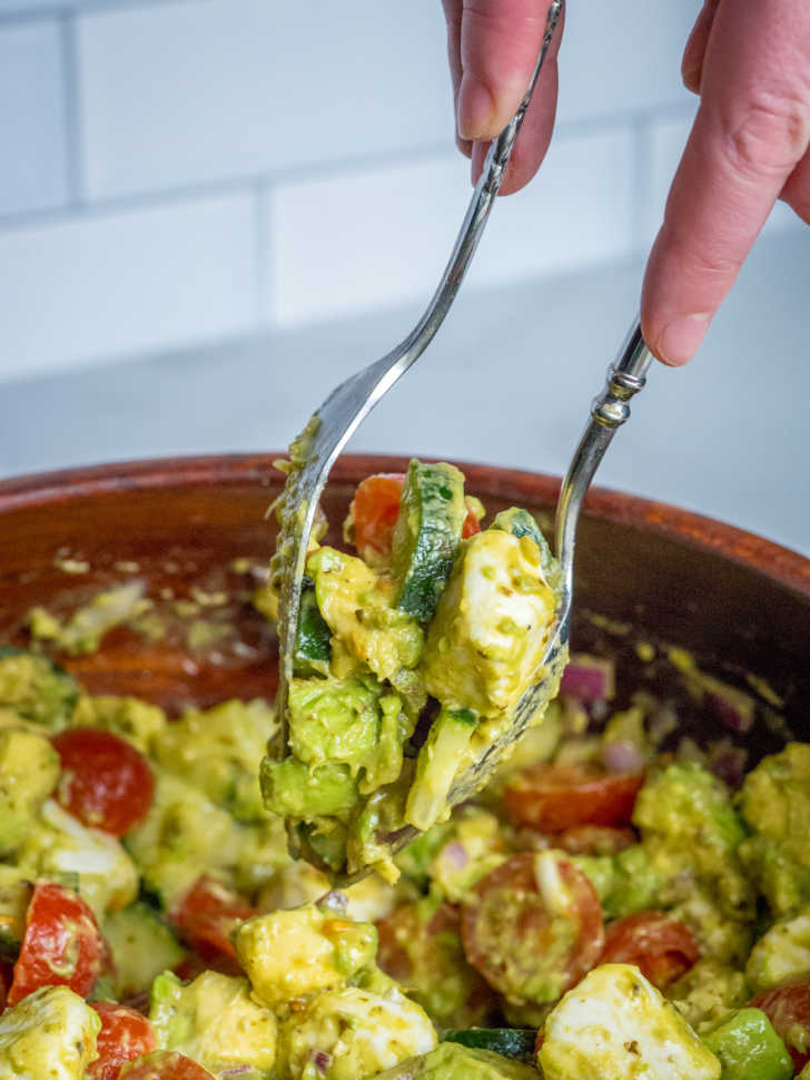 Tomato Cucumber Mozzarella Salad - 12 Tomatoes