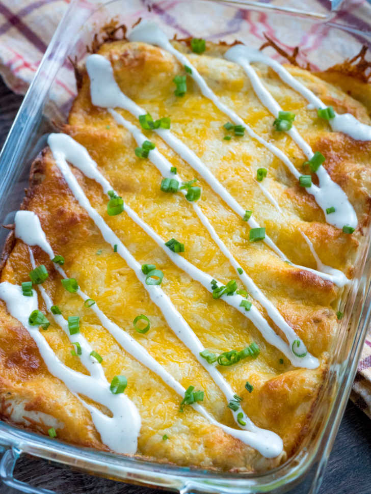 Chicken Bacon Ranch Enchiladas | 12 Tomatoes