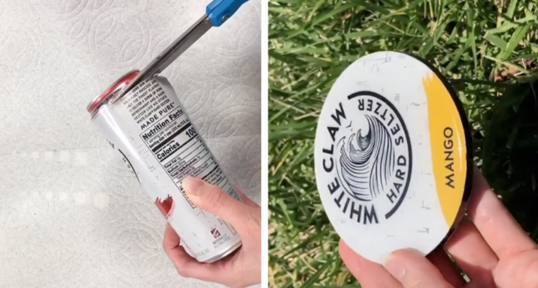 How To Turn White Claw Cans Into Decorative Drink Coasters