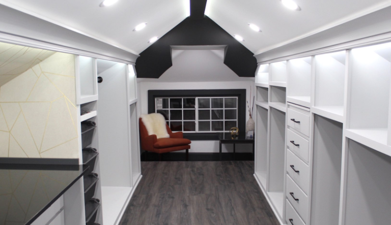 Man Transforms The Attic Into A Giant Closet For His Wife