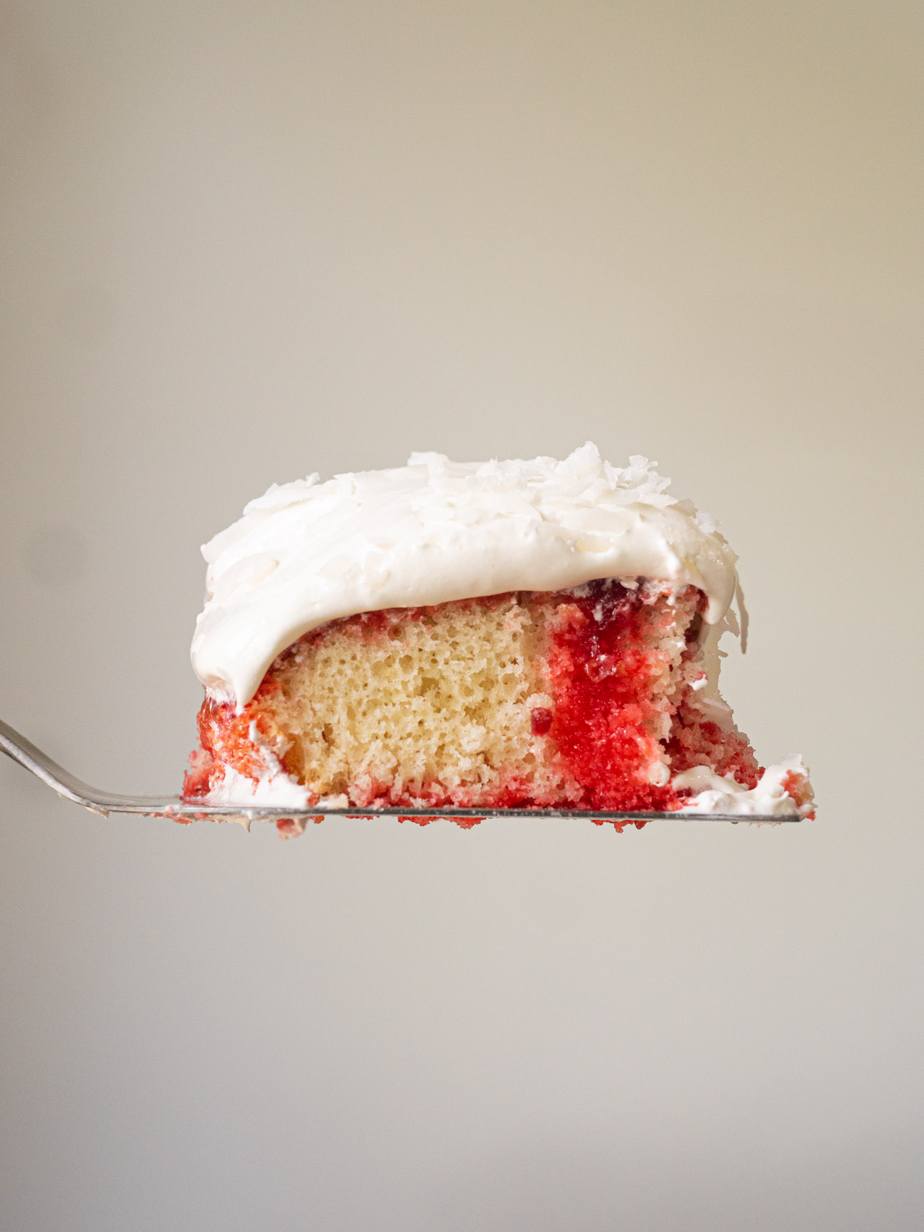 Coconut Raspberry Poke Cake-image