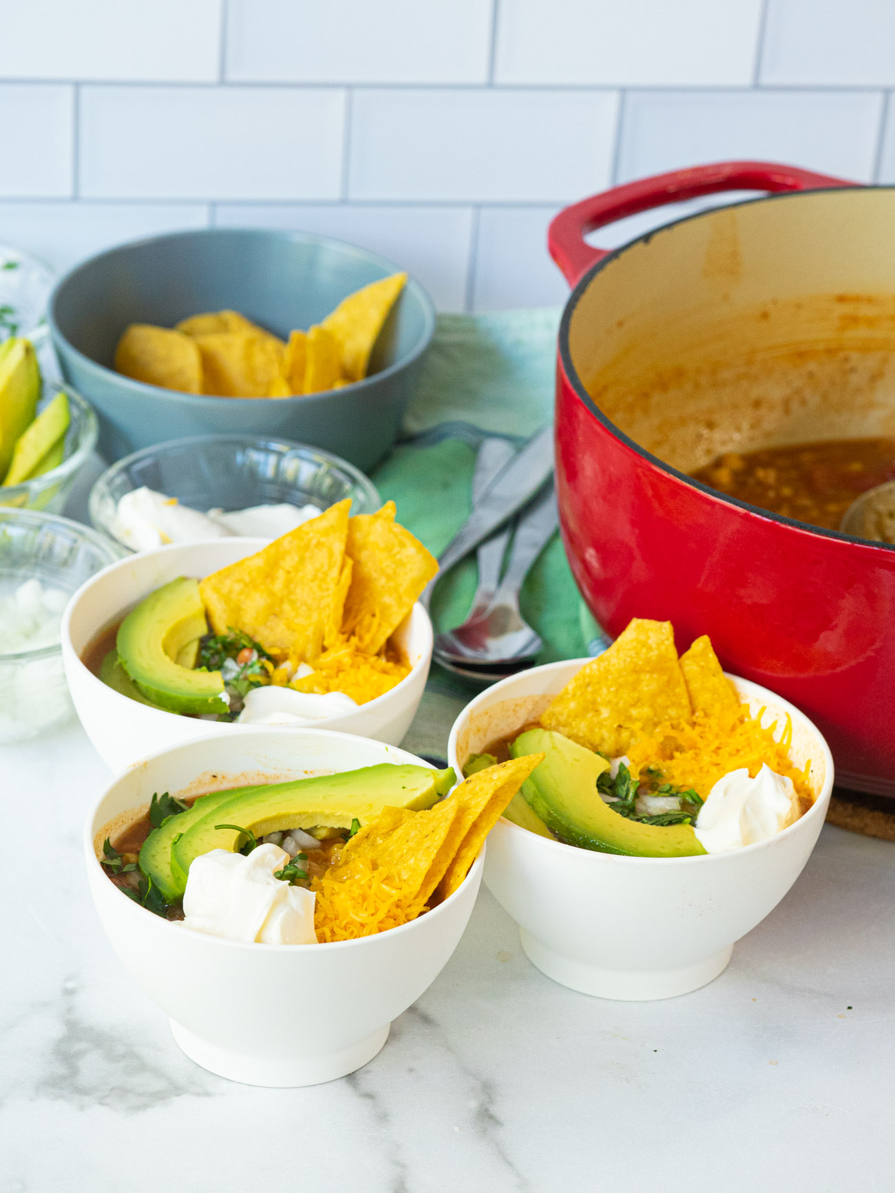 Soupe tortilla au poulet en 7 boîtes