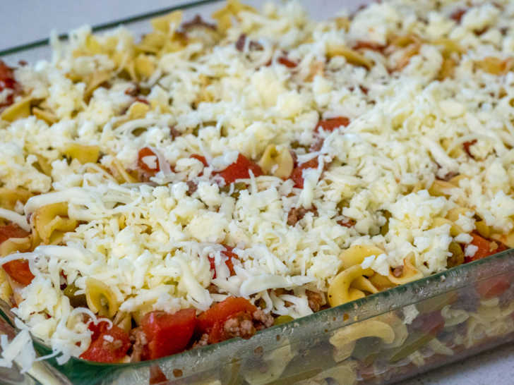 Beefy Egg Noodle Casserole Tomatoes