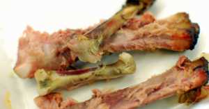 chicken and rib bones