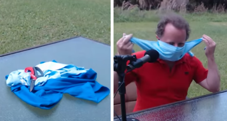 How To Turn An Old Shirt Into A No-Sew Face Mask