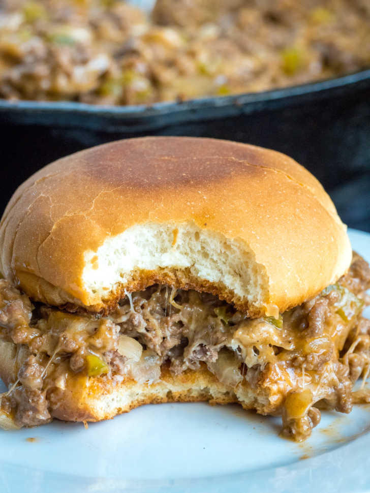 Philly Cheese Steak Sloppy Joes - Dinner, then Dessert