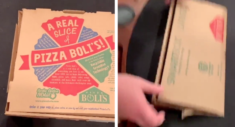 How To Easily Fold A Pizza Box In Half So It Takes Up Less Space In Your Fridge
