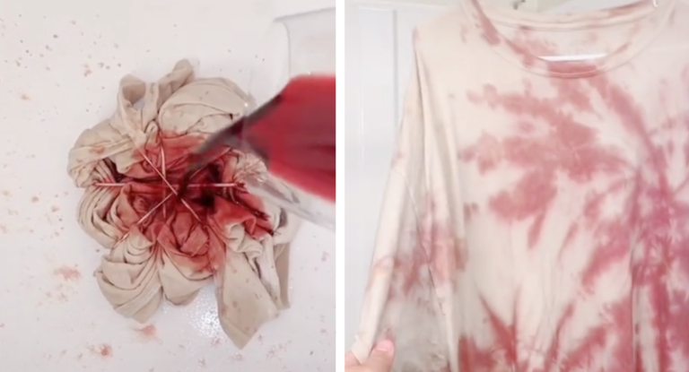 How To Make A Tie-Dye Shirt With Red Wine