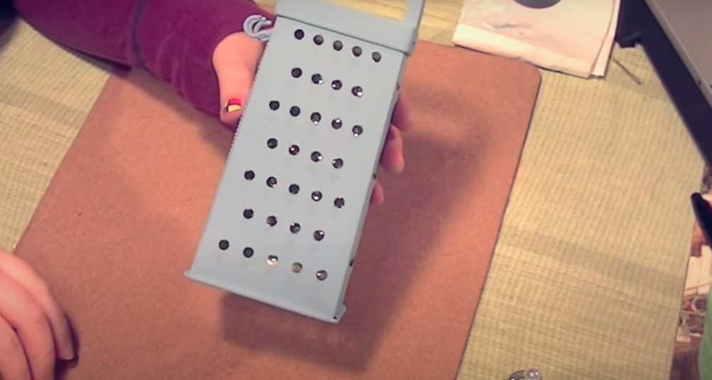 5-Minute DIY: Turn a Cheese Grater Into an Earring Caddy - Brit + Co