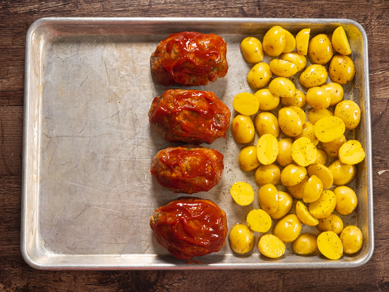 Sheet Pan Recipe for a Mini Meatloaf Dinner - Live Laugh Rowe