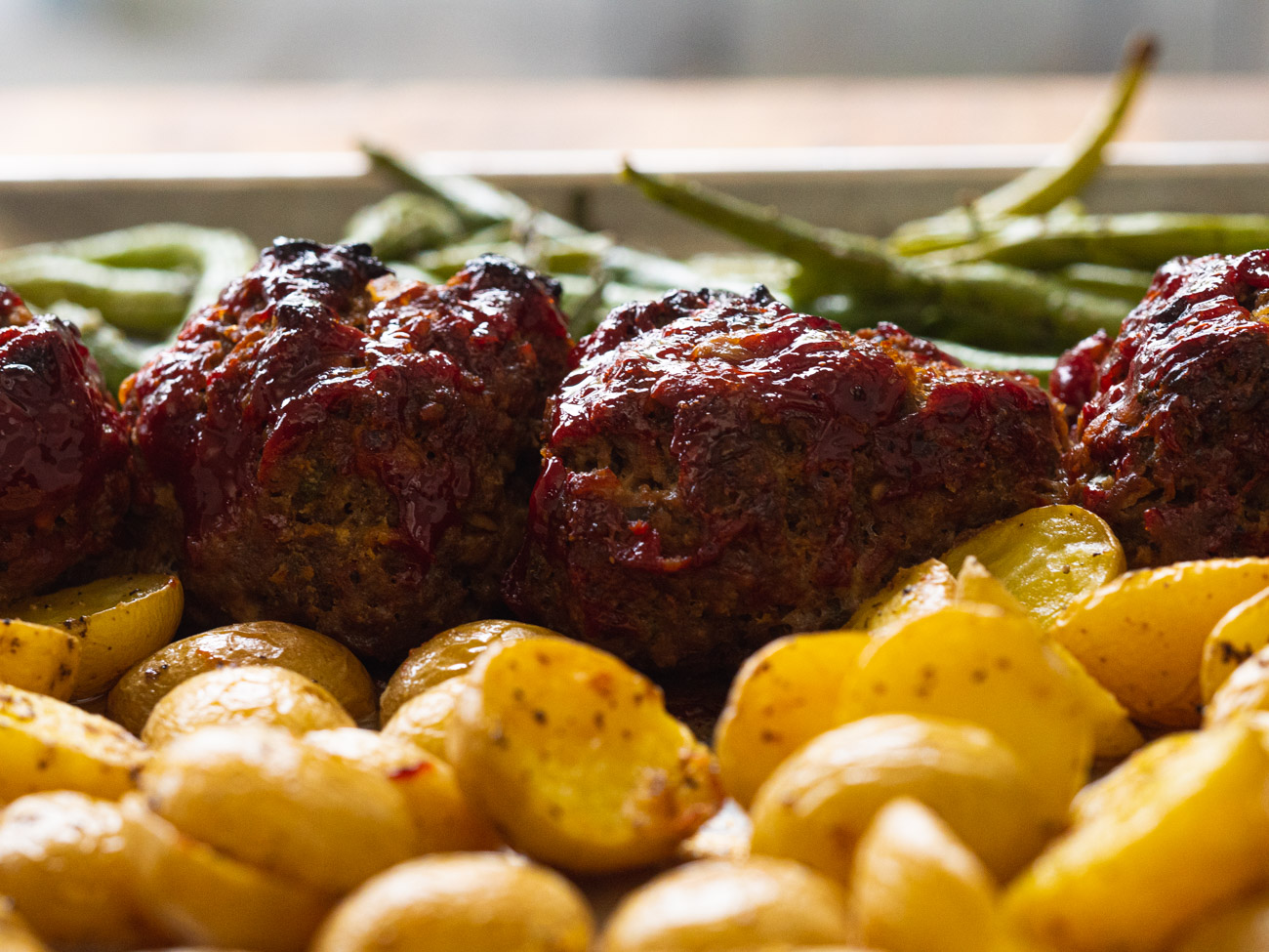 Mini Turkey Meatloaf Sheet Pan Dinner - Rachel Cooks®