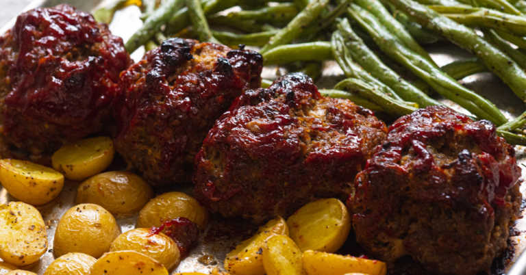 Mini Meatloaf Sheet Pan Dinner