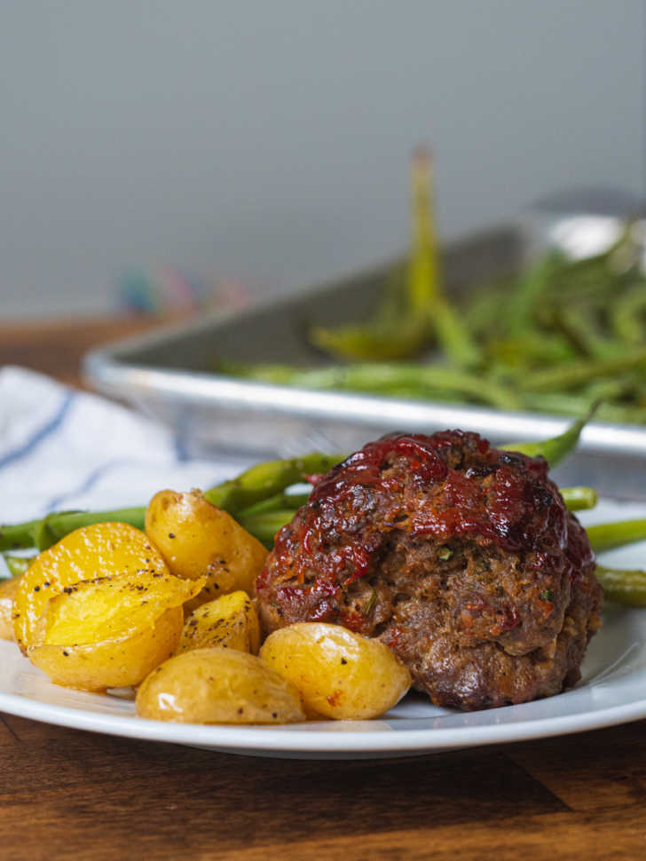 Mini Meatloaf Sheet Pan Dinner | 12 Tomatoes