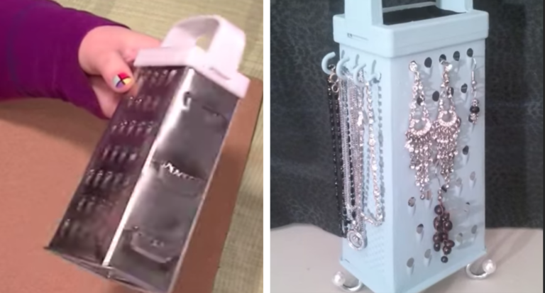 How To Turn An Old Cheese Grater Into An Elegant Jewelry Holder