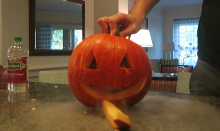 How To Make Extra-Spooky Pumpkins For Halloween Using Dry Ice