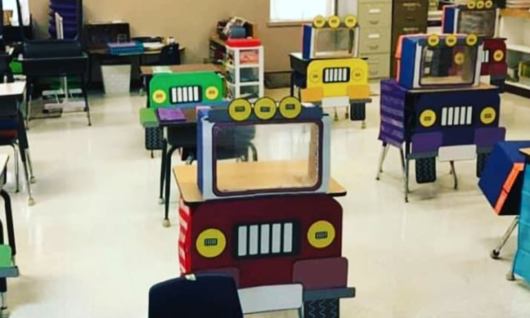 Teacher Turns Her Classroom Desks Into Trucks To Make Learning A Little Safer