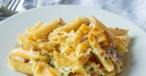 Chicken Bacon Ranch Baked Penne