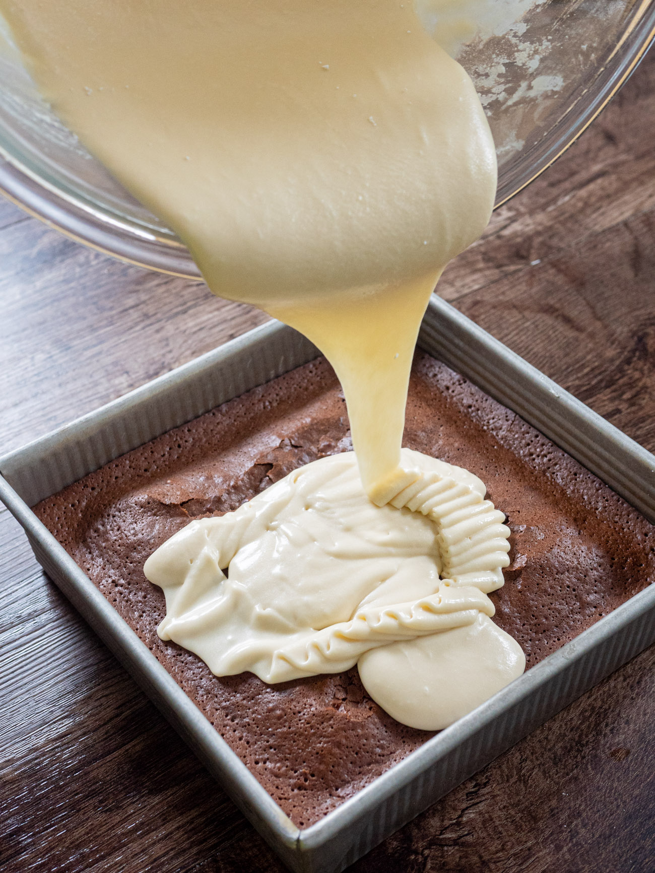 making Root Beer Float Brownies